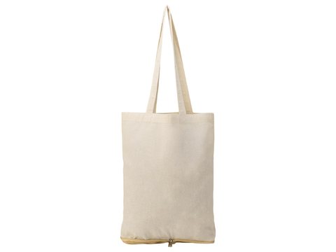 Складная сумка Jute из хлопка и джута с карманом, фото 5