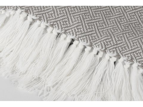 Плед акриловый с белой бахромой «Tassel», фото 2