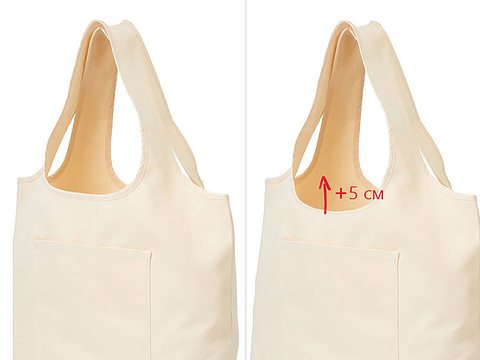 Сумка-шоппер «Revest Long» из переработанного хлопка 320 г/м2, фото 3