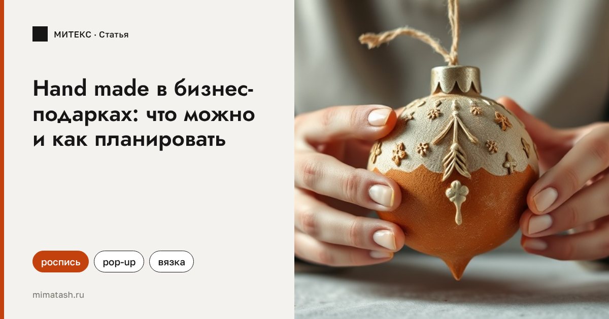Есть ли hand made в бизнес-подарках: что можно сделать вручную и почему нужно планировать заранее