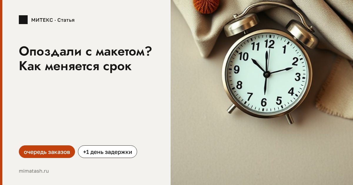 Как изменится срок изготовления, если клиент задержит макет или материалы